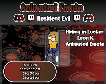 Leon Simpson Hiding Emote: RE2 Remake Inspired (Animated GIF)