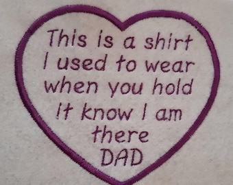 Custom sew on memory patch, personalised patch, heart shaped patch, embroidered patch, pillow patch, cushion patch, memory blanket patch