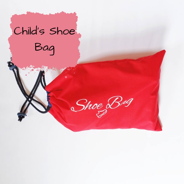 Kids' Water-Resistant Drawstring Shoe Bag, Perfect for Keeping Dirty or Wet Shoes Separated With Free Personalisation