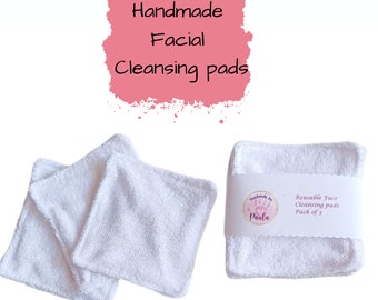 Luxurious Reusable Bamboo and Cotton Make Up Remover Pads, Eco Friendly Soft Washable Face Wipes, Zero Waste Eye Make Up Removal Wipe