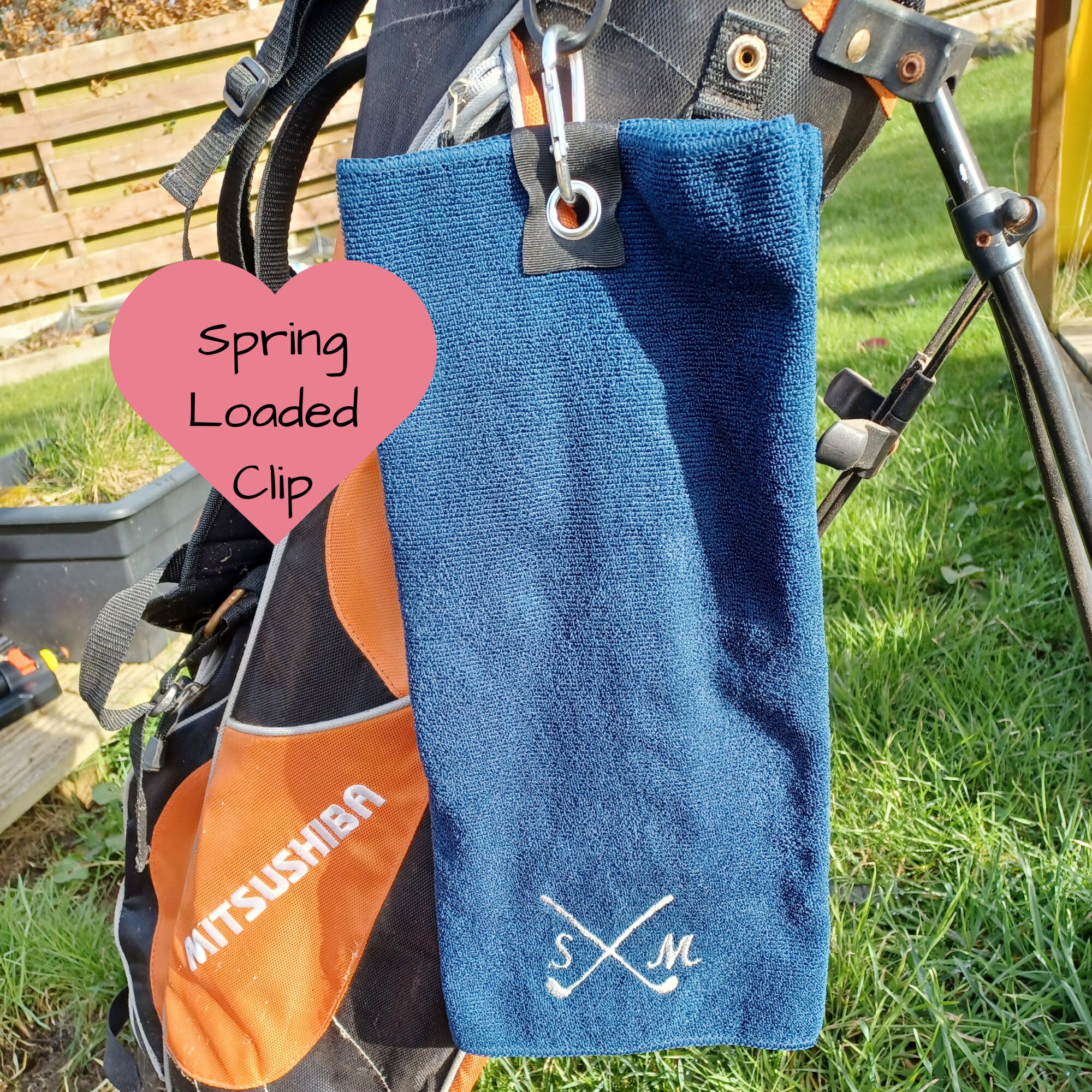 Personalised Microfibre Golf Towel With Springloaded Clip Etsy UK