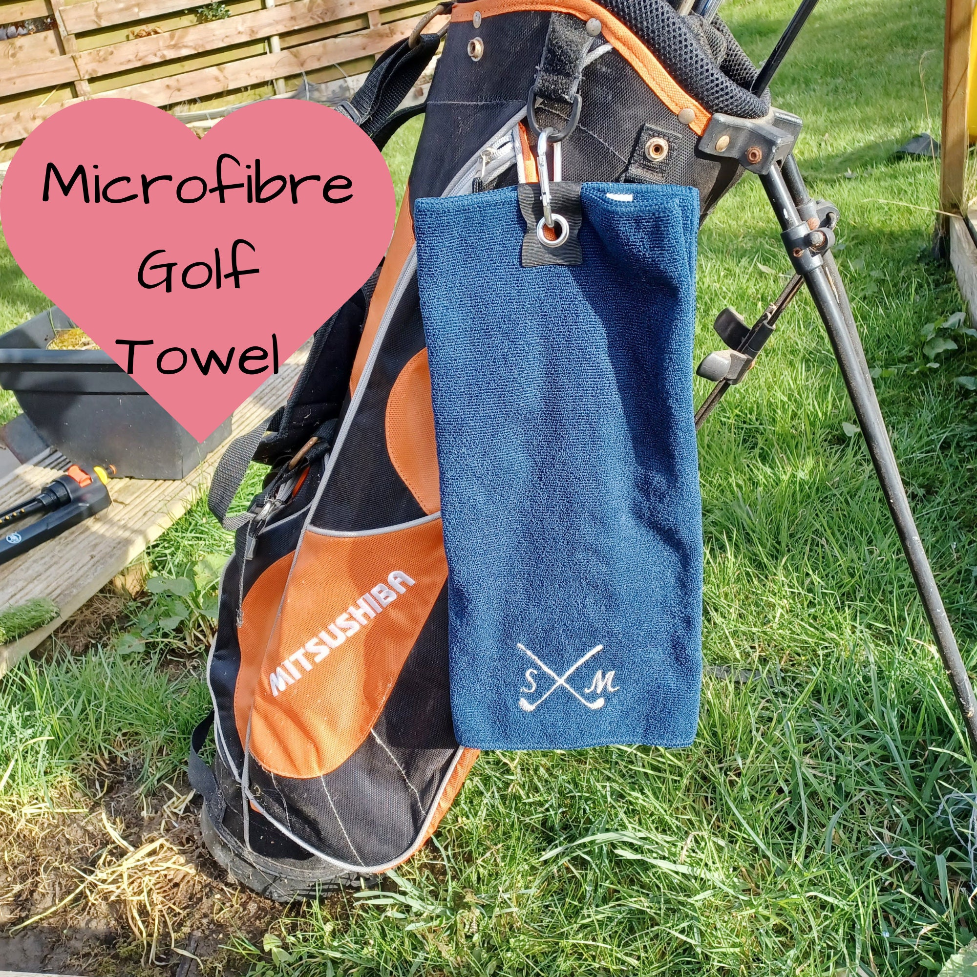 Personalised Microfibre Golf Towel With Springloaded Clip Etsy UK