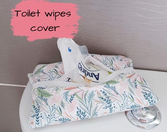 Toilet Tissue Cover: Practical Cotton Cover To Store Your Flushable Toilet Wipes, Machine Washable Sustainable Bathroom Accessory