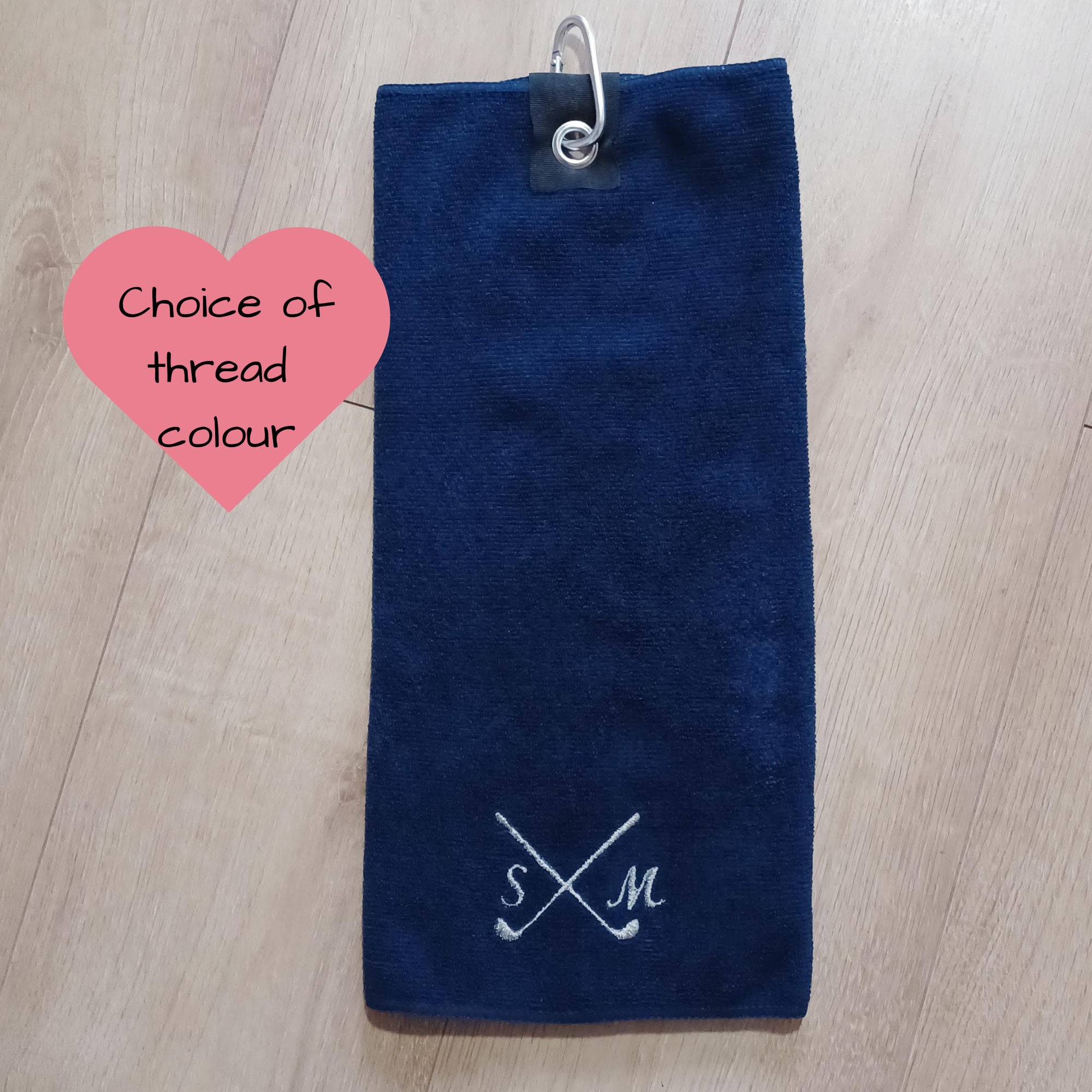 Personalised Microfibre Golf Towel With Springloaded Clip Etsy UK