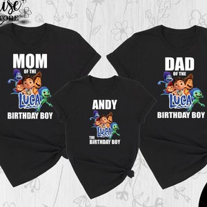 Luca inspiriertes Geburtstagsshirt, Geburtstags-T-Shirt für Familie, Luca T-Shirt, personalisiertes Shirt inspiriert von Luca, Luca Partyshirt