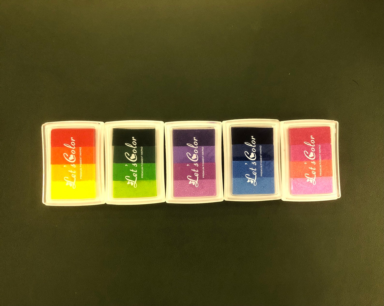 Colorful Stamp Ink Pad. Washable DIY Stamps. Rainbow Gradient. Etsy