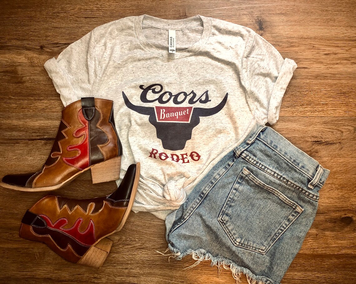 Coors Light Rodeo Graphic Tee / Coors Banquet/ Rodeo Babe / Etsy