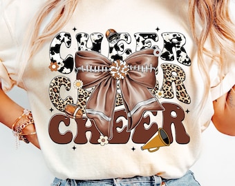 Coquette Football PNG, Cheer png, Football Cheer PNG, Football Bow Png, Football png, Cheer mom Png, Game Day, Cheer Sublimation Design