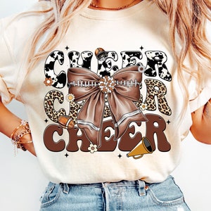 Coquette Football PNG, Cheer png, Football Cheer PNG, Football Bow Png, Football png, Cheer mom Png, Game Day, Cheer Sublimation Design