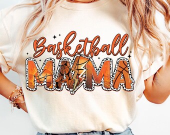 Basketball Mama Png, Basketball Shirt Png, Retro Basketball Mom Png, Game Day Sublimation Design, Basketball Season Png, Sports Png