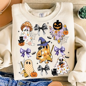 Coquette Halloween Png, Halloween Pumpkin png, Cute Ghost Png, Spooky Season Png, Retro Halloween Mama Png, Girly Coquette Bow Png