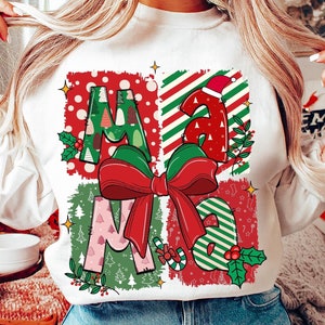Christmas Mama Coquette Png, Mama Claus png, Christmas Coquette Bow png, Candy Cane Xmas Sublimation Design, Christmas Tree Santa Claus png