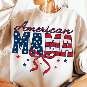 American Mama PNG, 4th of July Mom Png, USA Flag Png, Retro American Independence, Patriotic PNG, 4th of July Mama png, Fourth of July Png
