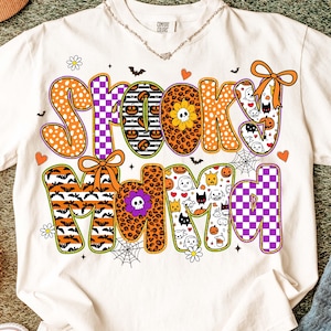 Preppy Coquette Spooky Mama Png, Halloween png, Spooky Season Png, Gothic png, Witch png, Spooky Mama Halloween png, Bat Halloween Shirt Png