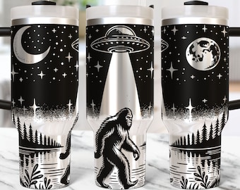 Bigfoot Tumbler Wrap Laser File Svg, 40oz Laser Engraved Tumbler Wrap, Bigfoot 40 oz Tumbler Laser Svg Design, Laser Engraving Svg