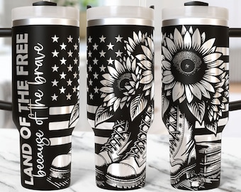 Veteran Memorial Day Tumbler Wrap 40oz Laser Svg 4th of July Engraved Laser File Svg Design, American Flag Tumbler 40 oz Laser Engraving Svg