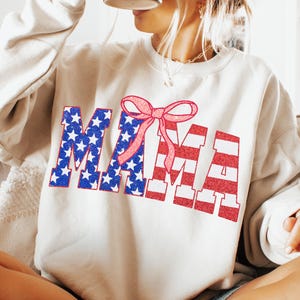 American Mama PNG, 4th of July Mom Png, Fourth of July Png, USA Flag Png, Retro American Independence, Patriotic PNG, 4th of July Mama png
