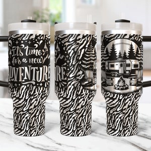 Camping Tumbler Wrap Laser Svg 40oz Laser Engraved Tumbler Wrap Camping Laser Engraving Svg Outdoor 40 oz Tumbler Laser File Svg Design