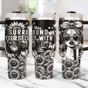 Daily Affirmations Tumbler Wrap Laser Svg, 40oz Laser Engraved Tumbler Wrap, Self Love 40 oz Tumbler Laser File Design Laser Engraving Svg