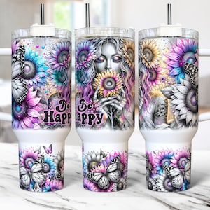 Daily Affirmations 40oz Tumbler Wrap Self Love Mental Health Sublimation Design Templates Positive Affirmations Tumbler PNG