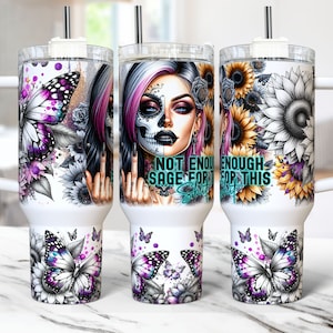 Daily Affirmations 40oz Tumbler Wrap Self Love Mental Health, Sublimation Design Templates, Sarcastic Funny 40 oz Tumbler PNG