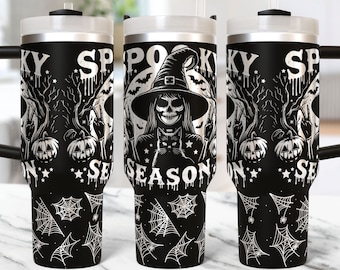 Witch Halloween Tumbler Laser File Svg 40oz Laser Engraved Halloween Laser Engraving Svg Spooky Season 40 oz Tumbler Wrap Laser Svg Design