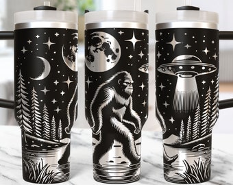 Bigfoot Tumbler Wrap Laser File Svg 40oz Tumbler Laser Svg Design Laser Engraving Svg Bigfoot 40 oz Laser Engraved Tumbler Wrap