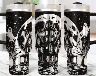 Halloween Tumbler Laser File Svg 40oz Laser Engraved Halloween Laser Engraving Svg Spooky Vibes 40 oz Tumbler Wrap Laser Svg Design