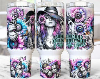 Affermazioni quotidiane 40oz Tumbler Wrap Amore per se stessi Salute mentale, Modelli di design per sublimazione, Snarky Funny 40 oz Tumbler Png, Download digitale