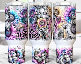 Tägliche Affirmationen 40 Unzen Tumbler Wrap Selbstliebe Mental Gesundheit Sublimation Design-Vorlagen Positive Affirmationen Tumble PNG