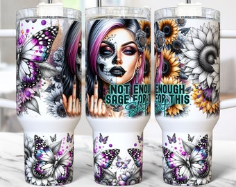Affermazioni quotidiane 40oz Tumbler Wrap Amore per se stessi Salute mentale, Modelli di progettazione per sublimazione, Sarcastico divertente 40 oz Tumbler PNG