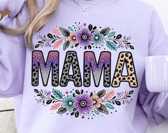 Mamá rosa brillante PNG, Día de la madre floral PNG, Camiseta retro de mamá PNG, Mamá universitaria PNG, Mamá leopardo PNG, Diseños de sublimación de regalos para mamá