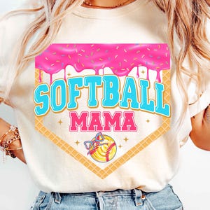 Softball Mama Drip PNG, Softball Ice Cream Drip png, Game Day Softball Png, Mama Softball png Sublimation, Softball Mom Dripping Png