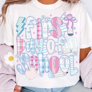 First Day of School PNG Preppy, Back To School Png, First Day of School Shirt Png Design, Kids First Day of School Gift for Teacher Png
