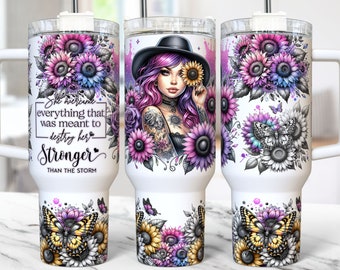 Tägliche Affirmationen 40 Unzen Tumbler Wrap Selbstliebe psychische Gesundheit, Sublimation Designvorlagen, positive Affirmationen Tumble PNG