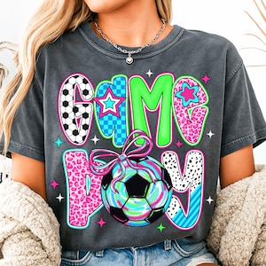 Game Day Soccer PNG, Preppy Soccer Coquette Sublimation Design, Soccer Mama Png, Checkered Game Day Png, Soccer Shirt Png, Brushstroke Png