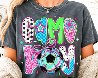 Game Day Soccer PNG, Preppy Soccer Coquette Sublimation Design, Soccer Mama Png, Checkered Game Day Png, Soccer Shirt Png, Brushstroke Png