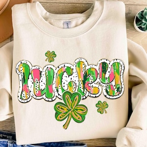Lucky St Patricks Day Png, St Patricks day png, Glitter Lucky png, St Patrick Png, St Pattys day png, Girl st patricks day, Shamrock Png