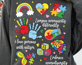 Autism Png, Everyone Communicates Differently Png, Autism Month png, Autism Mom Png, Autism Shirt png, Autism design, Speech Pathologist Png
