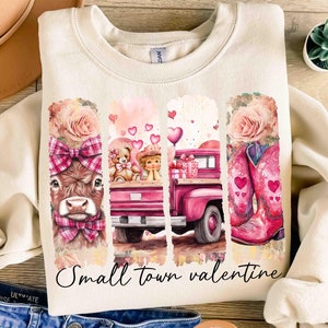 Retro Small Town Valentines png, Valentine&#39;s Day Sublimation Designs, Western Valentines designs, Valentines shirt png, Howdy Valentines Png