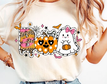 Süßer Geist Png, Boo Png, Halloween Png, Retro Halloween Png, Kinder-Shirt-Design, Kürbis Png, gruseliger Halloween Png, Herbst Sublimationsentwürfe
