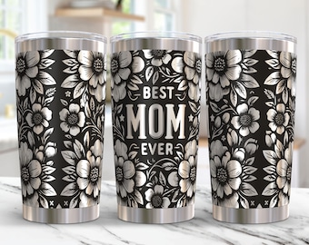 Mother's Day Tumbler Wrap Laser Svg, 20oz Laser Engraved Mama Tumbler Wrap, Laser Engraving Svg, Floral 20 oz Tumbler Laser File Svg Design