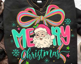 Merry Christmas Coquette Png, Mama Coquette Png, Santa Claus Png, Christmas Tree png, Preppy Christmas png, Christmas Bow png, Brushstroke