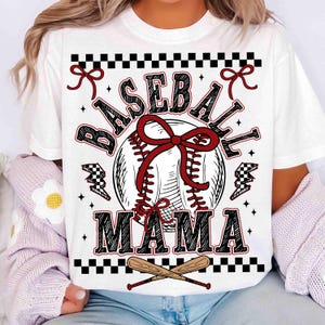 Retro baseball Mama Png Checkered, baseball Mama Png, baseball Coquette Bow Png, baseball Bow Png, Retro baseball Mama Png Sublimation