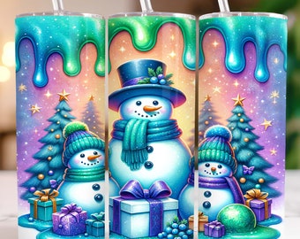 Cute Christmas Tumbler Wrap Snowman Tumbler Wrap PNG Sublimation Design Snowman Tumbler Wrap 20oz Skinny Straight & Tapered Digital Download