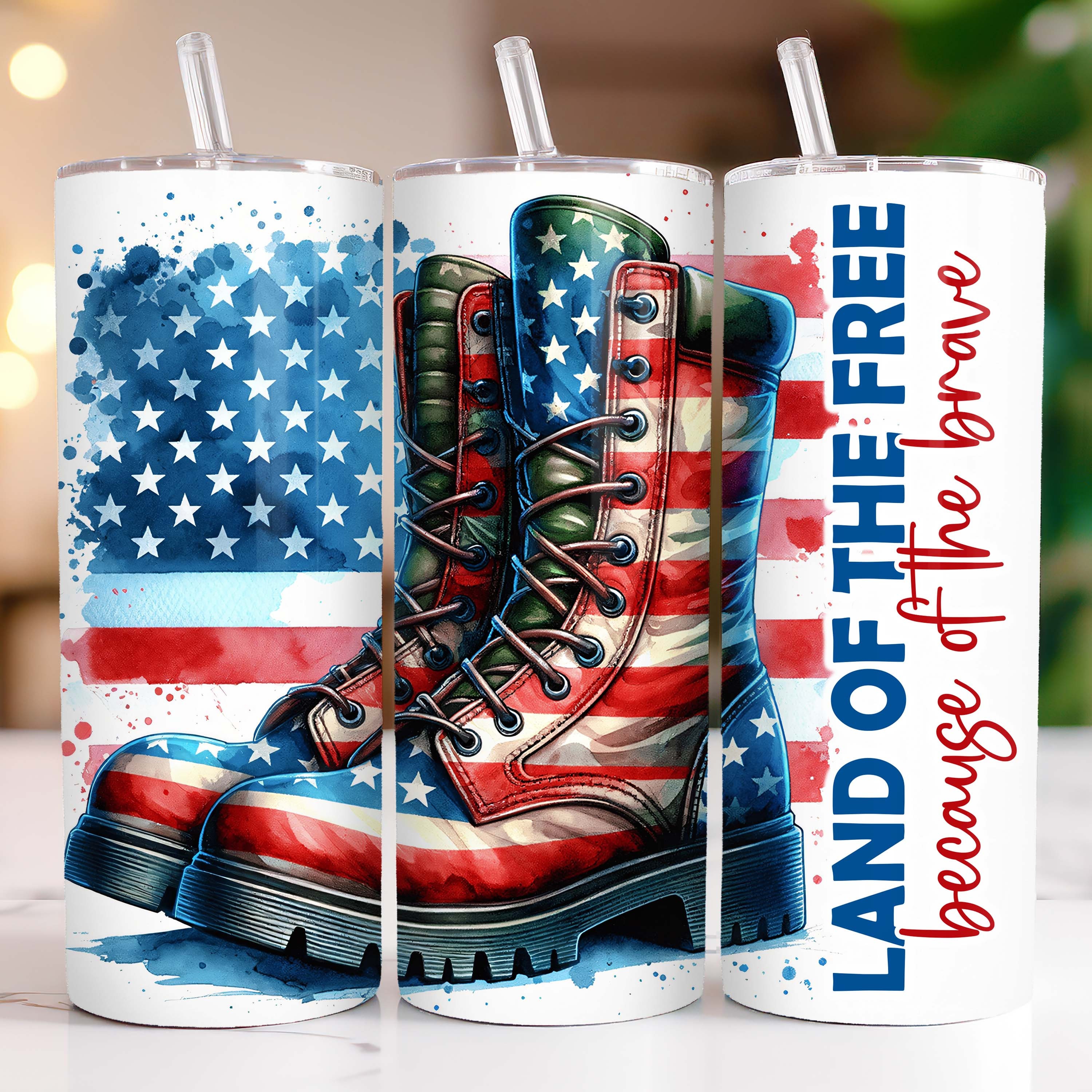 Veteran Memorial Day 20oz Skinny Tumbler Wrap Sublimation Design, American Flag Tumbler Wrap PNG, 4th of July Tumbler Png, Digital Download