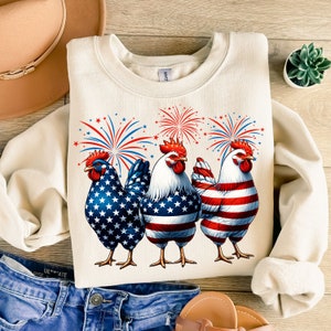 Patriottico USA Pollo PNG, Retro American 4th Of July Png, Divertente Patriottico Png, Giorno Dell'Indipendenza Png, Retro American Png, Download Digitale