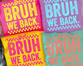 ¡Hermano, volvemos! PNG, Regreso a clases de neón PNG, maestro PNG, coqueta a cuadros de regreso a clases PNG, Primer día de clases PNG Diseño de sublimación de camisetas