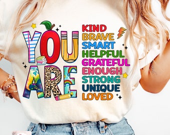 You Are Kind Png, Back To School Png, Funny Teacher png, Teacher Appreciation Gift, Hello School Png, First Day Of School, Retro Teacher png
