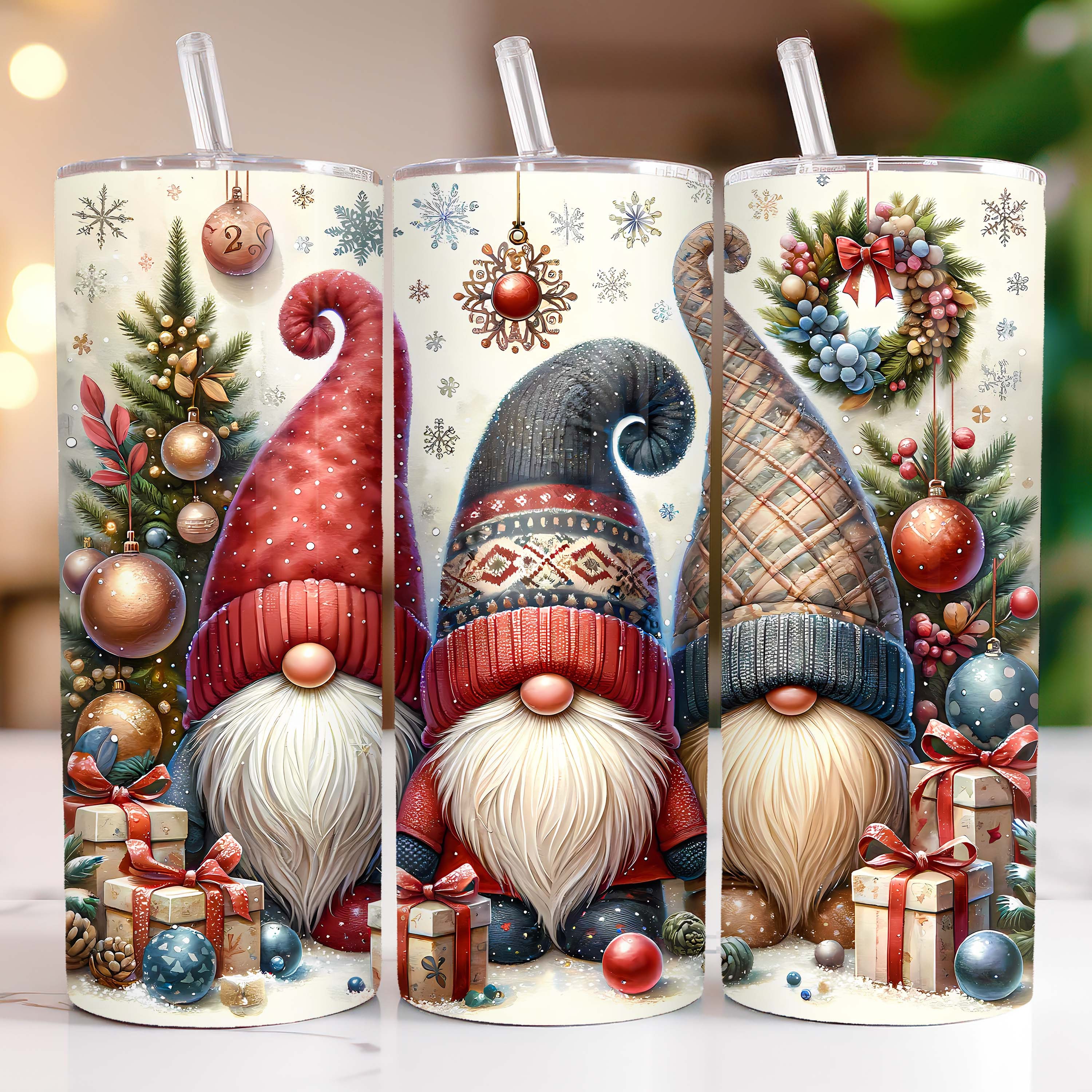 Spoontiques 21325 Christmas Gnome Glitter Cup w/